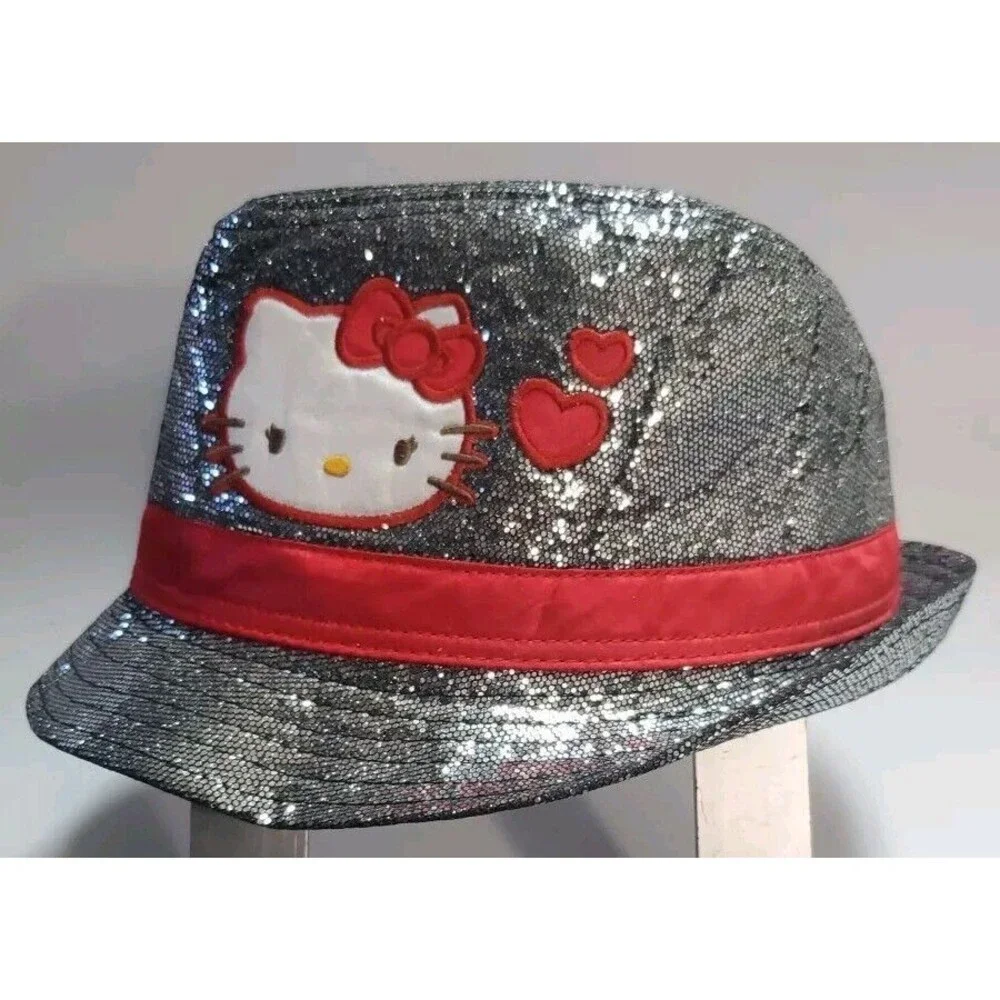 HELLO KITTY Cute Bucket Hat Vacation sun block fedora.  Child Size Official 2012